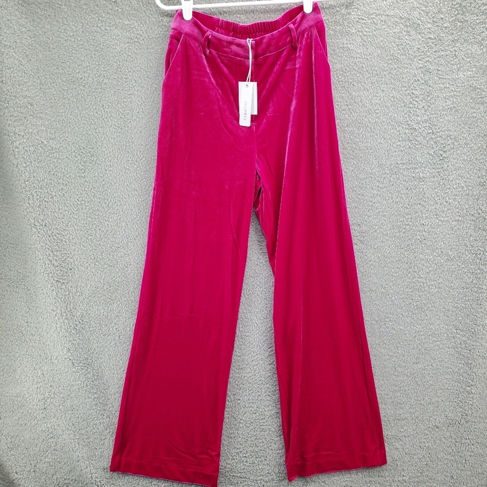 Six/Fifty Adeline Velour Pant Raspberry Womens NWT